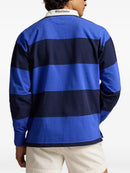 Camisa polo listrada com bordado