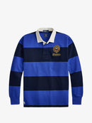 Camisa polo listrada com bordado