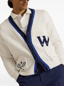 Cardigan x Wimbledon 2026 listrado com patch