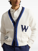 Cardigan x Wimbledon 2026 listrado com patch