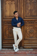 Calça de Linho Dioneri Ajuste lateral