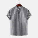Camisa listrada mandarim